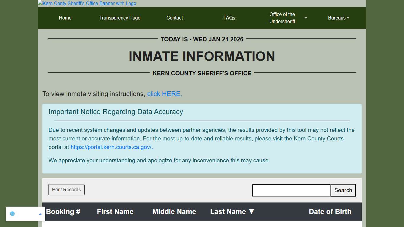 Inmate Information | KCSO